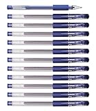 OFFICER PRODUCTS DONAU Gelkugelschreiber Gelstifte Kugelschreiber Gelschreiber/Geltinte Farbe: Blau Classic/ 12 Stück (12er Pack)/ Kugeldurchmesser: 0,5 mm/Wasserfeste und Nicht verblassende Tinte