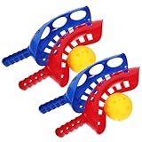 Alasum 2 Sätze Fang Den Ball Schaufel- Und Wurfspiel Sportspielzeug Ballspiel Fangen Outdoor-Spielzeug Für Kinder Ball Werfen Und Fangen Schaufelbälle Sport Outdoor Spielzeug Plastik