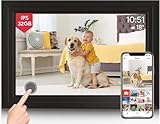 YUUTY 10,1 Zoll WiFi Digitaler Bilderrahmen, FRAMEO 32GB Elektronischer Bilderrahmen, 1280x800 HD IPS Touchscreen Foto Rahmen, Automatische Rotation, Teilen Sie Fotos Sofort Von überall Aus