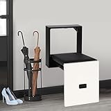 GIDRLL Klappsitz Wandhocker 7,5 cm Ultradünner Klappstuhl, Platzsparender und Rutschfester Schuhwechselhocker für Wohnzimmer, Schlafzimmer, Flur & Badezimmer, Belastbar bis 150 kg (B)