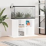 CIADAZ Aquariumständer Weiß 100x40x60 cm Holzwerkstoff, Aquarium Unterschrank, Aquarium Schrank, Aquariumschrank, Aquarium Tisch, Aquarium Stands