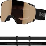 Salomon S/view Access Unisex-Brille Ski Snowboarden, Erweitertes Sichtfeld, Augenermüdung und Blendreduzierung und kein Beschlagen mehr, Schwarz, Einheitsgröße