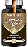 Schwarzer Knoblauch - 100% BIO | Mit S-Allylcystein (SAC) | Knoblauchextrakt Fermentiert - Kapseln Hochdosiert VEGAN Herz Gesundheit
