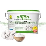 Anton | Wischfeste Kalkfarbe Kreideweiß | Innen | hoch atmungsaktiv, geruchsfrei | Vorbeugend gegen Feuchtigkeit | deckt beim ersten Anstrich | für Allergiker | 50m² | 8,75Kg 25% MEHR INHALT + ROLLER