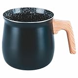 SìChef Milchtopf Aluminium 1,3 l Keramik Innenbeschichtung Griff Holzoptik