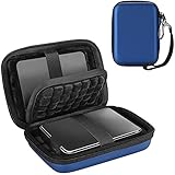 ProCase Doppelte Festplattentasche für 2 Externe 2,5' HDD, Externe Festplatte Tasche kompatibel mit Canvio Partner, Intenso Memory, WD My Passport/Elements, Seagate Portable Reisetasche -Navy