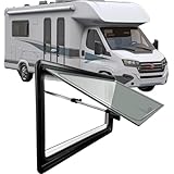 Ddasam Caravan Seitenfenster Wohnmobilfenster fliegengitter mit fenster Seitenfenster RV Klappfenster Externes Push Fenster mit integriertem Rollo und Fliegengitter für Wohnwagen Van Camper（900*450mm）