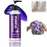 Purple Shampoo No Yellow Shampoo, Silbershampoo Anti Gelbstich für Reinigung und Farbschutz bei Gefärbtem Haar, Anti Gelbstich Tönungsshampoo, für Blondes & Blondiertes Haar