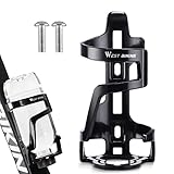 Flaschenhalter Fahrrad mit 2 Schrauben, Zwei-Wege-Öffnung Getränkehalter Fahrrad, Fahrrad Flaschenhalter Seitliche Entnahme, Ultraleichter Fahrrad Getränkehalter für MTB Rennrad Mountainbike(Schwarz)