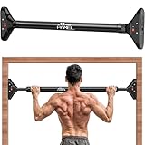 Pameil Klimmzugstange Türrahmen, Pull Up Bar Tragkraft bis 200 Kg, Reckstange Ohne Schrauben 75-94cm Ausziehbar, Neues 360° Drehbares Zahnradschloss (Schwarz, 75-94 cm)