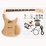 DiY Bassgitarren-Set - RK mit Basskörper aus Eschenholz, Ahornhals mit Griffbrett aus Palisanderholz