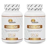 Sowelo Cholin | Kapseln Bio 500mg | Nature Leber Entgiftung | Clean Body Detox | Cholin Extrakt 120 Tabletten (2-Pack)