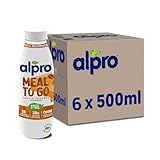 Alpro Meal To Go Karamell- und Kaffeegeschmack – Proteinreiche Trinkmahlzeit – 6 x 500 ml