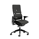 Steelcase Please Ergonomischer Bürodrehstuhl mit höhenverstellbarer Lumbalstütze Onyx Schwarz