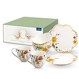 Villeroy & Boch – Spring Awakening Frühstücksset Für 2 Personen, 6 Teilig, Ostergeschirr Set Frühstück, Ostern, Kaffeeservice, Geschirr Frühling, Porzellan