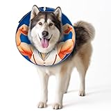 FWLWTWSS Halskrause Hund & Katze, Aufblasbarer Halskrause Hund Weich, Verstellbarer Schnalle, für Genesung Nach Operationen Oder Wunden, XL