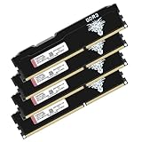 DDR3 32GB Kit (8GBx4) Desktop RAM 1600MHz PC3-12800 UDIMM Non-ECC Unbuffered 1.5V 2Rx8 Dual Rank 240 Pin CL11 PC Computer Memory Upgrade Module Arbeitsspeicher Kit (Schwarz)