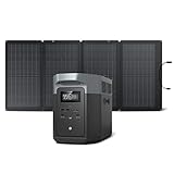 EcoFlow DELTA 2 Max tragbare Powerstation mit 220W Solarpanel, Solargenerator 2048Wh, Balkonkraftwerk mit speicher Solaranlage, Schnellladung für Camping, Wohnmobil, Garten, Outdoor (Generalüberholt)