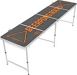 Bierpong Tisch Beerpong Rocks - die günstige Alternative - klappbarer Bier-Pong Tisch mit Bällehalter & 6 Bälle 244x60x70cm - widerstandsfähig und abwaschbar - ideal für Festival & Partys