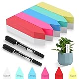 300 Stück Pflanzenschilder zum Beschriften mit 2 Markerstiften – Pflanzschilder für draussen wetterfest aus Kunststoff, ideal als Stecketiketten für Blumen, Kräuter und Gemüse (Weiß und Bunt)