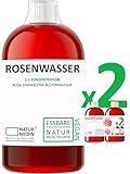 NATURMEDIN 2.000-ml (2 x 1.000-ml) LEBENSMITTEL ROSENWASSER INTENSE 100% naturrein Rosa damascena Blütenwasser ohne Zusatzstoffe NATURMEDIN®