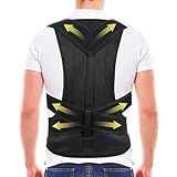 Übergröße XS-5XL Rückenstütze Voll Verstellbarer Haltungskorrektor Damen Und Herren Skoliose-Korrekturgürtel Zur Lendenwirbelstütze Lindert Nacken- Und Schulterschmerzen(3XL)