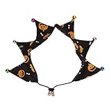 Halloween-Halsband Hunde, Verstellbare Größe mit Kürbismuster-Design, Kleine Bis Mittelgroße Hunde, Welpen, Katzen, Halsumfang: ca. 20-39 cm / 7,9-15,4 Zoll,