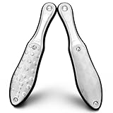 BEZOX Laser-Hornhautraspel Upgrade Fußfeile - Voller Edelstahl, Fußraspel mit Ergonomischem Griff für Pediküre und Fußpflege, Doppelseitig, Rostfrei Portables Fußpflege-set