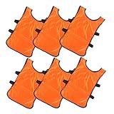 Sosoport 6 Stück Atmungsaktive Football Trainingswesten für Leichtes Polyester Locker Geschnitten Strapazierfähige Trainingskleidung für Fußball und Basketball