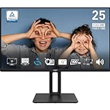 MSI PRO MP251P 24,5 Zoll Full HD Büromonitor - 1920 x 1080 IPS-Panel, 100 Hz, augenfreundlicher Bildschirm, integrierte Lautsprecher, 4-Fach verstellbar - HDMI 1.4b, D-Sub (VGA)