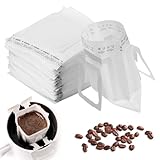 BAIFULAI 200 Stück Kaffeefilter Camping, Drip Coffee Bag mit hängenden Ohr, Kaffee Tee Drip Filtertüten, Tragbare Kaffee-Papier-Filter für die meisten Tassen, Reisen, Camping, Zuhause, Büro