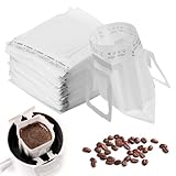 200 Stück Papier KaffeeFilter, 75x90mm Drip Coffee Bag mit Hängenden Ohr, Einweg Kaffee-Papier-Filter, Aufhängen Kaffee Tee Drip Filtertüten für die Meisten Tassen Reisen Camping Zuhause Büro