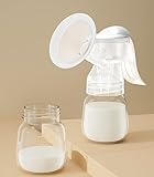 Anluomania Handmilchpumpe 180ML, Tragbare Mini-Milchpumpe, Starke Saugkraft, Muttermilchsammler, Weich und Hautfreundlich, Auslaufsicher mit Sauger, Leicht Zu Reinigen, Geeignet für MüTte