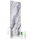 Marwona Naturstein Infrarotheizung 800 Watt mit Digitalthermostat I Energiesparende Infrarot Wandheizung I 5 Jahre Garantie I Made in Germany I Qarama 800 Watt