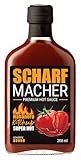 SCHARFMACHER Habanero Ketchup SUPER HOT (200 ml), voller Geschmack, super scharf – mit über 20% gerösteten Habanero Chilies