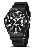 HANPOSH Herren Uhr Uhren Herren Männer Analog Quarzuhr 30M wasserdichte Armbanduhren mit Datum Casual Designer Uhr Silikon Armband