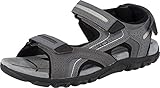 Geox Herren U Sandal Strada D Riemchensandalen, Grau Stone Lt Grey, 45 EU