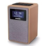 DAB+/FM-Radiowecker mit beleuchtetem Display, Mehreren Alarmen und Snooze-Funktion, ideal zum Aufwachen mit Musik und Nachrichten.