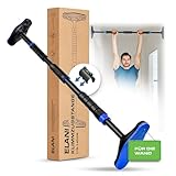 ELANI – Klimmzugstange Wand 115-140 cm ohne Bohren mit sicherem Halt & Wasserwaage - Pull Up Bar Flur | Klimmzugstange Decke mit Tragfähigkeit bis 300 kg