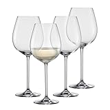 SCHOTT ZWIESEL Allround Weinglas Vinos (4er-Set), anmutige Weingläser für Rot- und Weißwein, spülmaschinenfeste Tritan-Kristallgläser, Made in Germany (Art.-Nr. 130011), Kristall