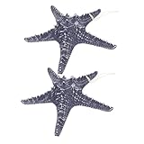 Luxshiny 2 Stück Großes mit Seestern Wanddeko aus Resin im Mediterranen Exklusive Hängende Dekoration für Zuhause Installieren und Vielseitig Einsetzbar