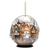 szvbofueck Christmas Snowman Globe Ornament Hanging Christmas Hanging Style Decoration Design Christmas Style Hanging Pack Gasstrahler Camping (D, One Size)