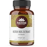 Roter Reis Extrakt Fermentiert 120 Kapseln | 2mg Monacolin | Hefereis - Abgefüllt und kontrolliert in Deutschland | Puraveda