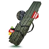 Zite Fishing Angeltasche Rutentasche 190 cm | Rod-Case Angelfutteral, Wasserabweisendes Rutenfutteral, 3 Fächer Rutenrucksack für Angelruten Angel Tasche Angeltaschen Angelrute Tasche Angelrutentasche