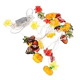 Ciieeo Herbstliche Lichterkette für Halloween LED Kupferdraht Lichter für Innenräume mit Lampen für Geburtstagsfeiern und Herbstliche Dekorationen