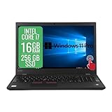 Lenovo Thinkpad PC Notebook Intel Core i7 8th, 16 GB RAM, 256 GB SSD, Nvidia MX250, 15,6 Zoll Touch-Display, WiFi, BT, Windows 11 Pro + Libre Office (Generalüberholt)