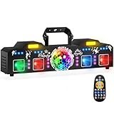 Vicalo Musikgesteuertes Discolicht Partylicht mit DMX512, Stroboskop, UV-Licht & Discokugel - DJ Licht für Club, Party, Fest, Hochzeit, Halloween