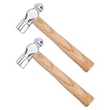 PandaHall 2pcs Kugelschreiber Hammer 4oz Kohlenstoffstahlhammer Metallschmuckhammer Beidseitiger Metallhammer Tragbarer Stahlhammer Für Haushaltswerkstatt Metallumformung Reparieren Stanzen