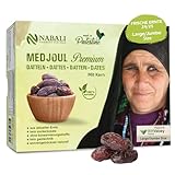 NABALI FAIRKOST FÜR ALLE NABALI FAIRKOST Medjool Datteln aus Palästina 100% Natürlich Aromatisch Traditionell Frisch Orientalisch I Ohne Konservierungsstoffe I Vegan I 1 kg (1er Pack), Large/Jumbo
