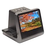 XNZJHPP Dia-Scanner, digitaler Filmscanner, mit großem 5-Zoll-LCD-Bildschirm, Konvertierung von Farb- und S/W-Negativen und Dias 35 mm, hochauflösende 22 MP JPEG-Fotos